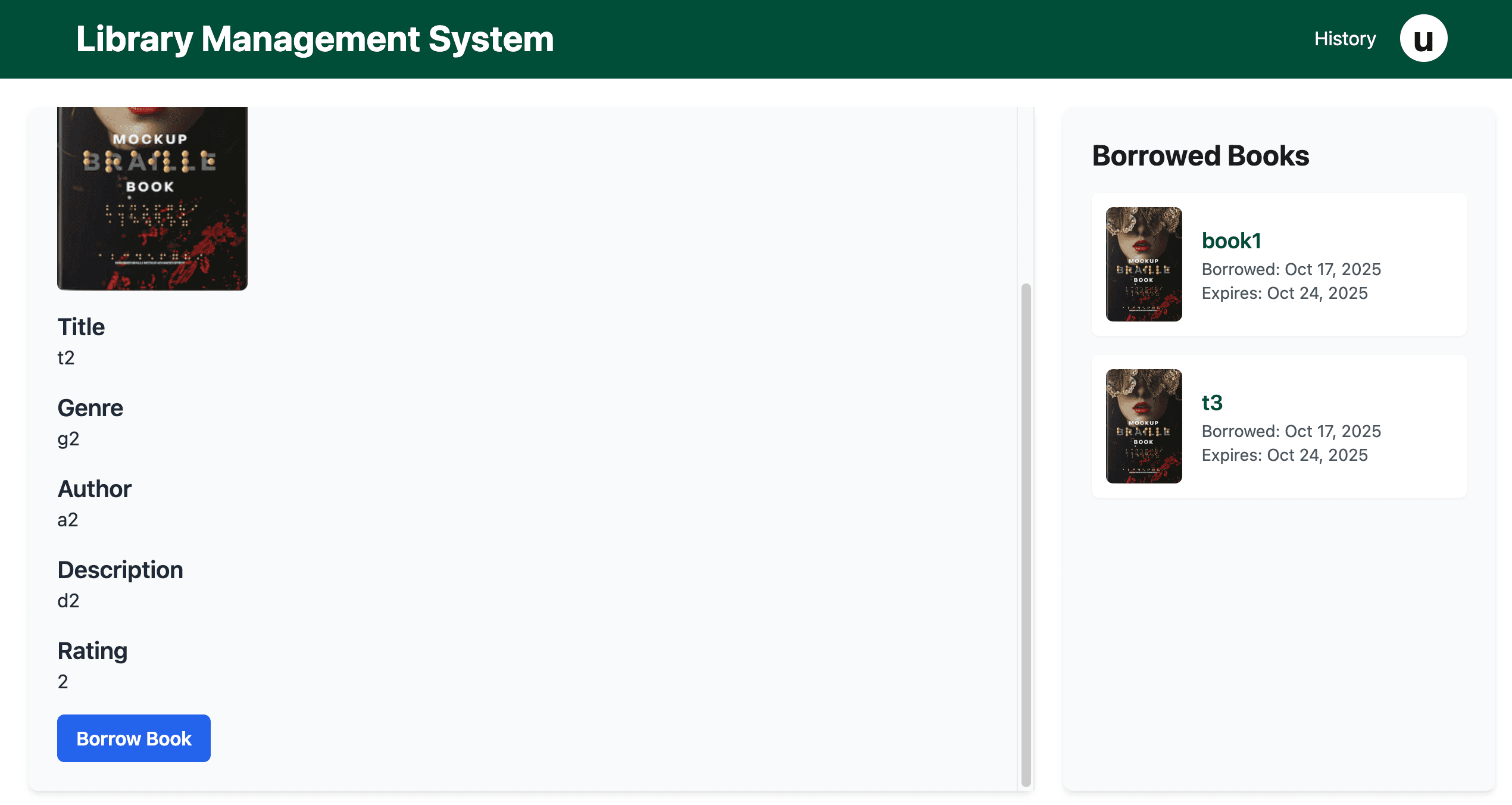 User Book Interaction (/user Route) image 1