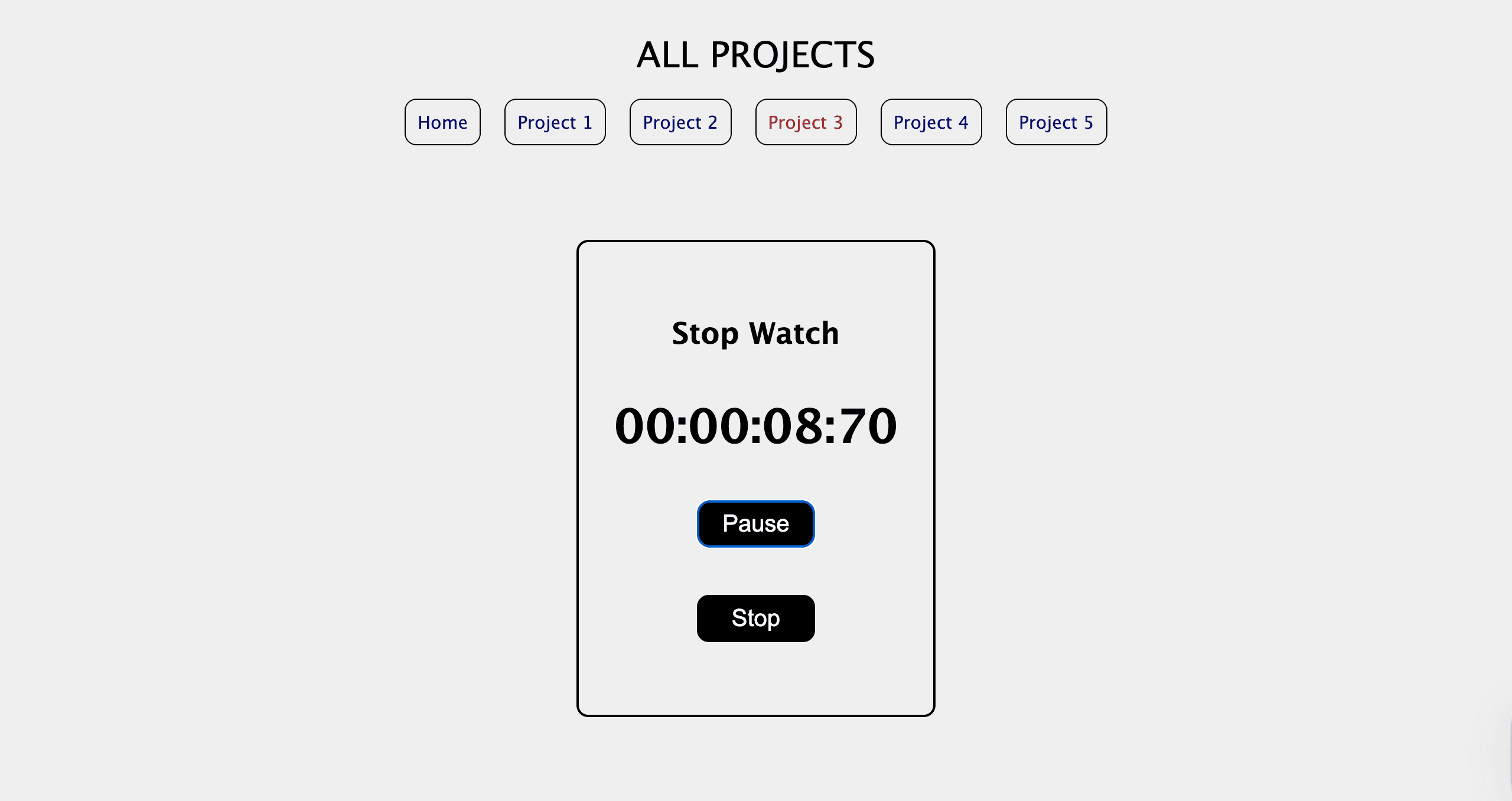 Project Three: Stopwatch Application image 1
