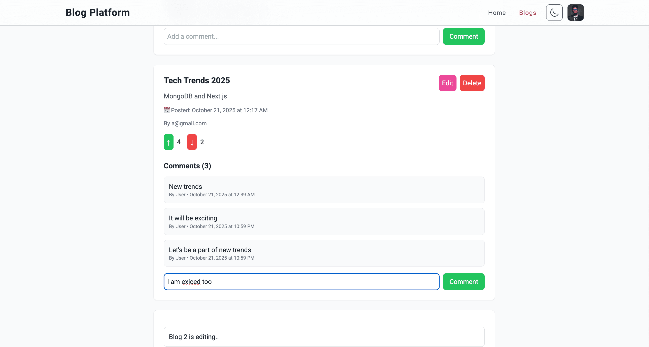 Comment on Posts image 1