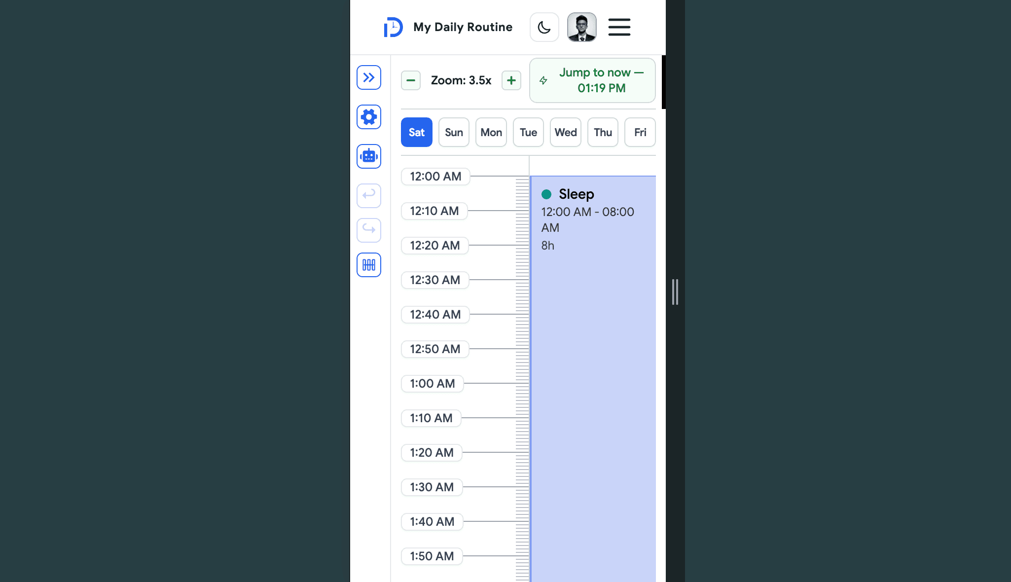 Dashboard — Drag-and-Drop Weekly Timeline image 2