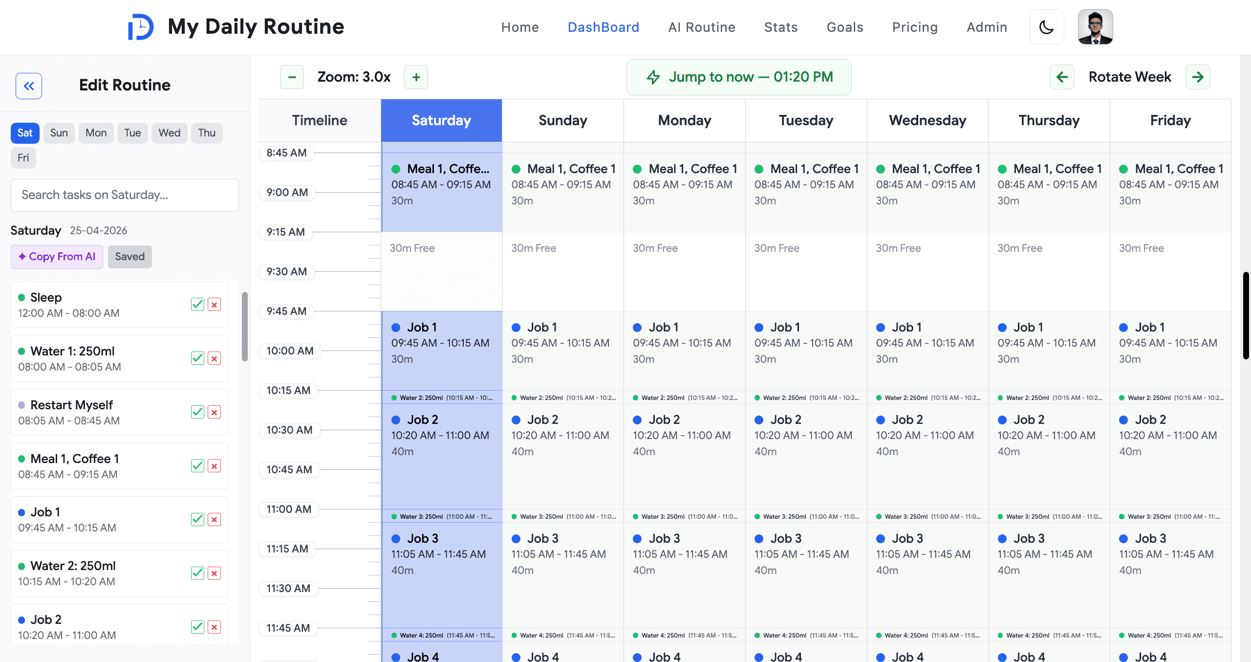 Routine Editor — Single-Day, Multi-Day, and Swap image 1
