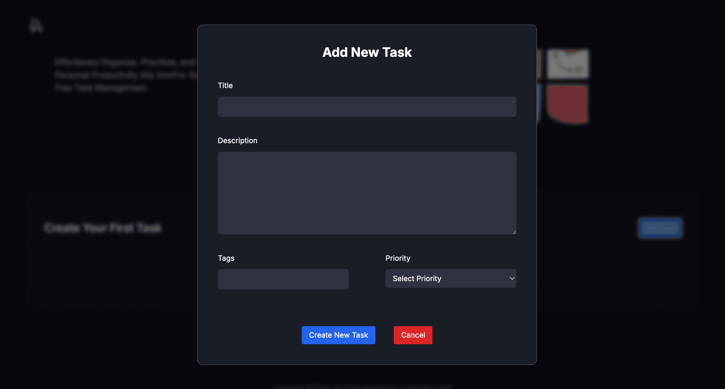 Adding a New Task image 1