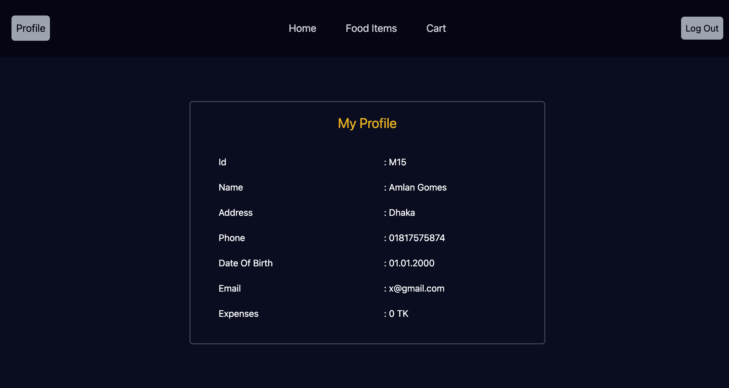 Profile Route (/profile) image 1